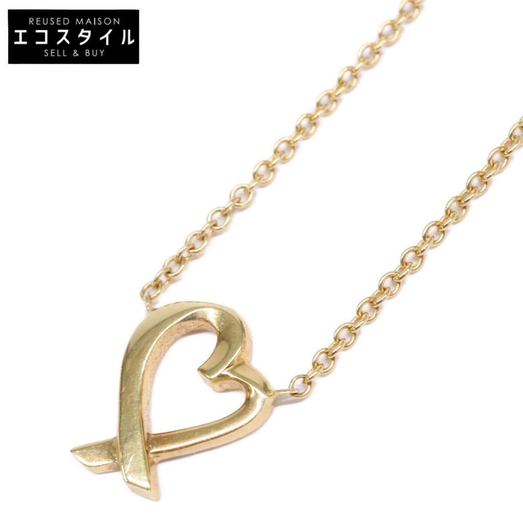 TIFFANY&Co. 750 Paloma Picasso Loving Heart Necklace Yellow GoldUsed