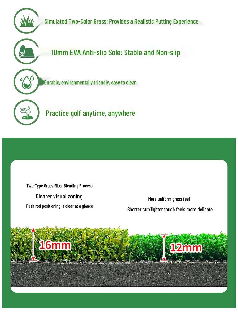 SEEKFUNS Golf Swing Practice Mat - Exclusive Style