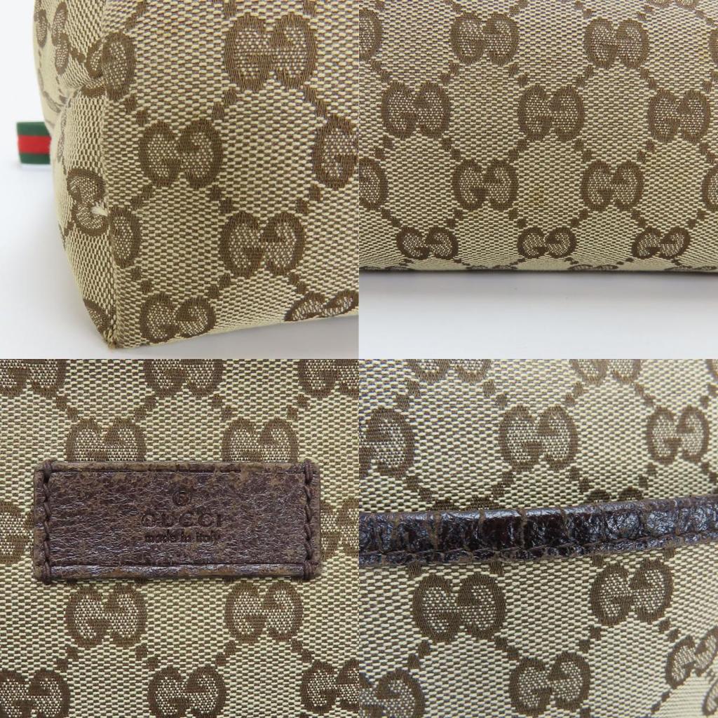 Used GUCCI Shoulder Bag 189751 Schlie Line GG Canvas Beige Casual