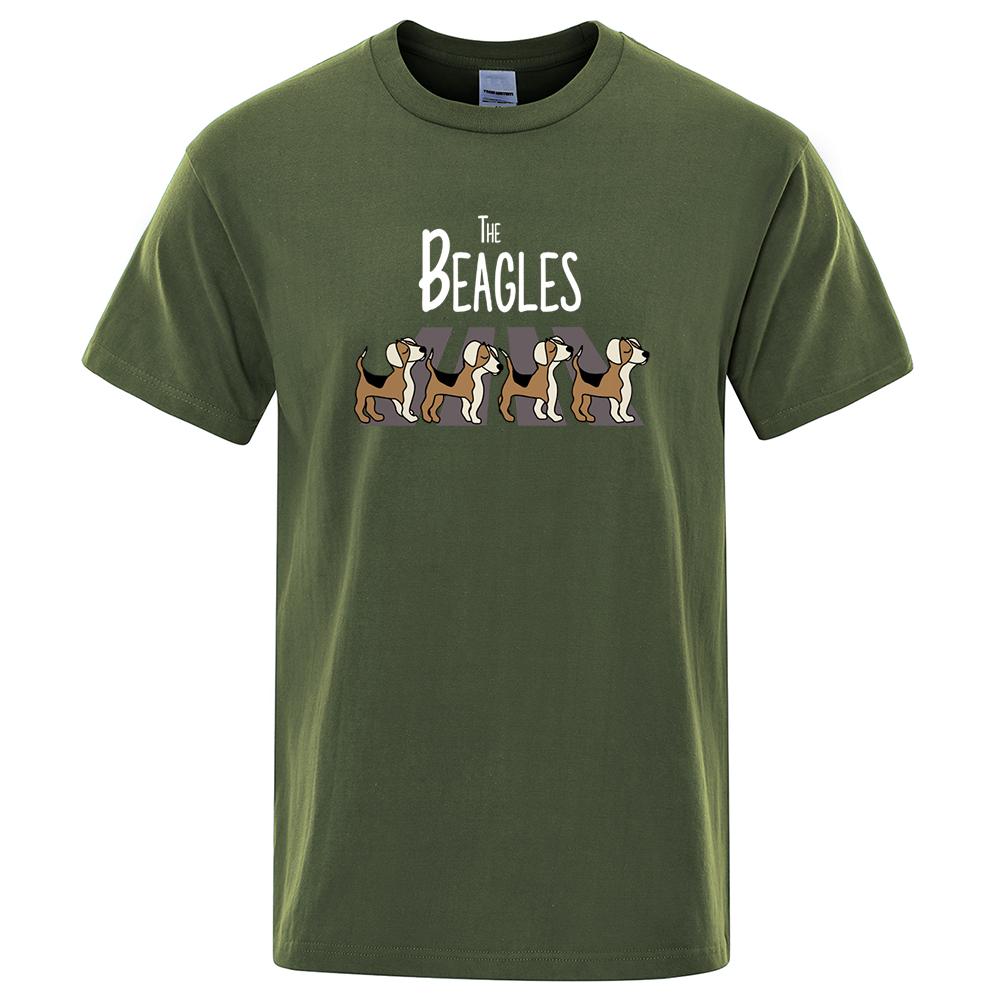 The Beagles Mens T Shirt Casual Cotton Tee Clothing Creativity Summer Brand Loose Cotton Eco-Friendly Short Sleeve Men Tshirt