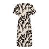 Womens Summer Dresses V Neck Floral Printed Midi Dress Casual Short Sleeve Dresses Trendy Flowy Vacation Sundresses
