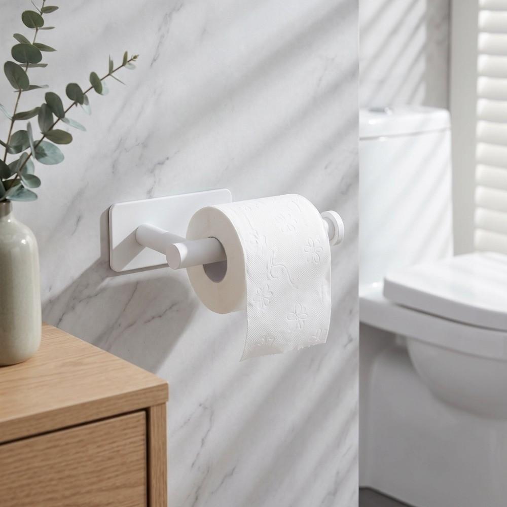 Self Adhesive Toilet Paper Holder Waterproof Roll Paper Organizer Paper Towel Holder  Kitchen