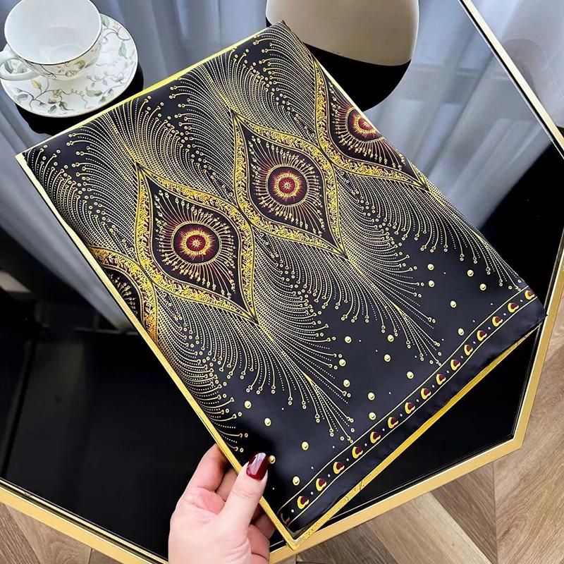 Spring Scarf Women'S Luxury Design Polyester Material Smooth Scarf Soft Shawl Beach Scarf