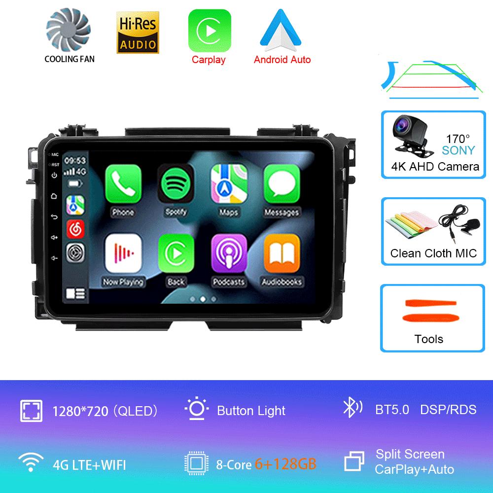 For Honda Vezel HR-V HRV HR V XRV 2012-2019 Car Radio Android 14 Carplay Multimedia Player Autoradio GPS Stereo 2din Head Unit