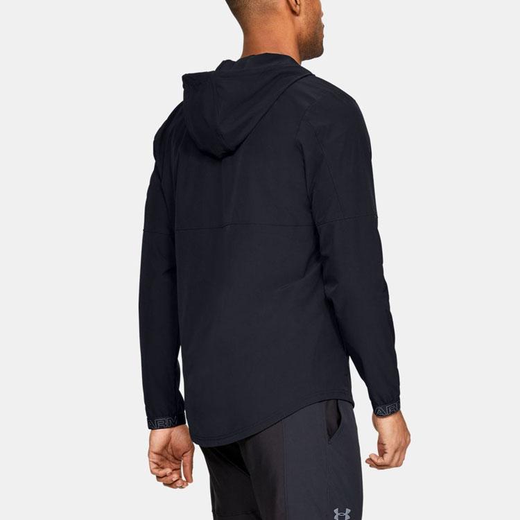 Under Armour Vanish Woven Colorblock Hooded Jacket Men Black 1345725-001