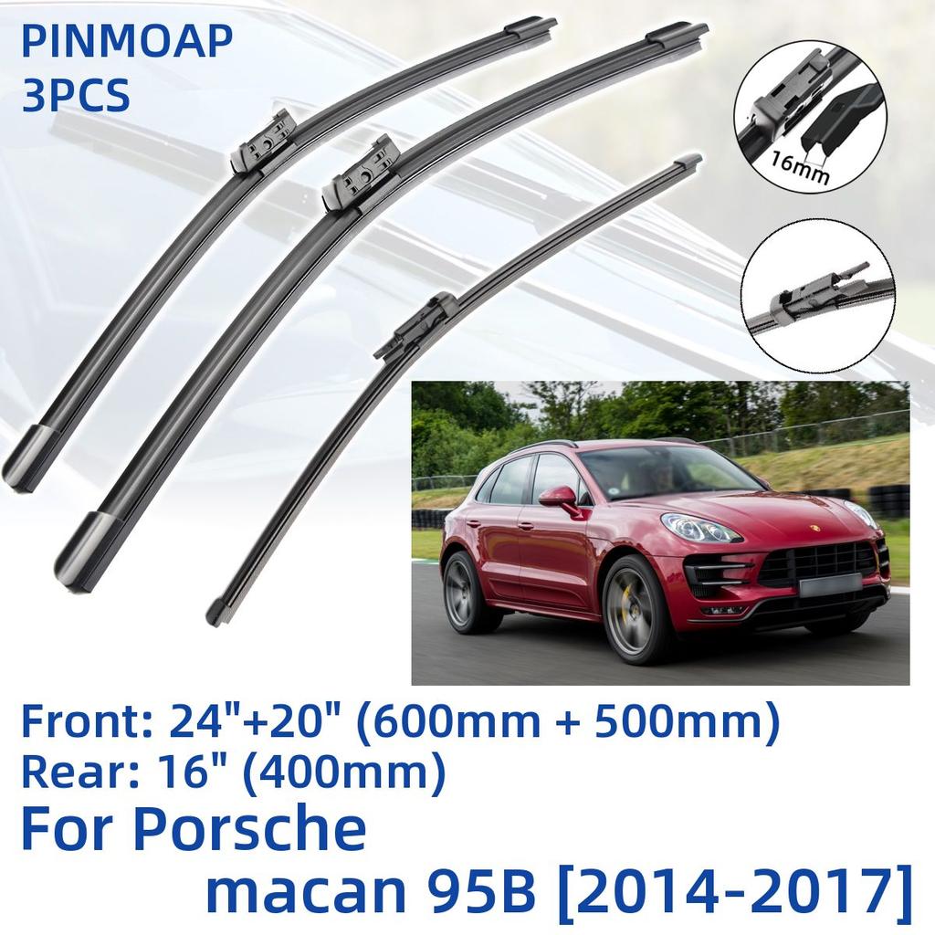 Cheap 3PCS For Porsche macan 95B 20142017 24"+20"+16" Front Rear Wiper
