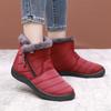 Cotton shoes women's new winter side zipper middle help warm snow boots large size lightweight piled thickened cotton boots