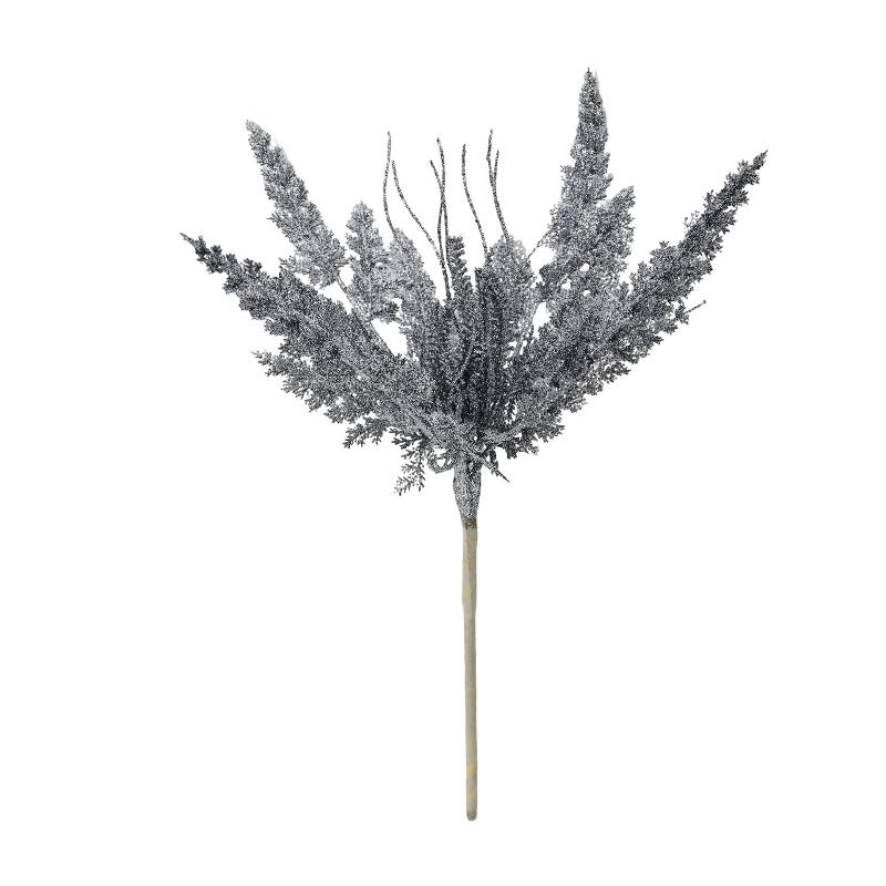 Glitzerzweige 40cm Weihnachtsdekorationen, künstliche Kiefernadeln Goldstaub Blatt Zypresse Kiefernblätter Goldstaub Weihnachtsbaumzweige