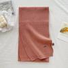 New 100% Wool Scarf Winter  Solid Color Warm and Cold proof Women's Scarf Fashion Versatile Knitted Scarf