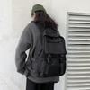 Men's College Cargo-Style Backpack Japanese-Style Dark Academia School Bag Women's High School Campus Large Capacity Backpack