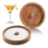 Wooden Seasoning Dish Portable Cup Salt Rimmer Juice Garnish Tool Sugar Edge Box  Bartender Tool