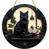 Acrylic Stained Hanging - 1Pcs Black Crow Theme Acrylic Window Hanging for Indoor/Outdoor Decor, Garden Decoration or Housewarming Gift