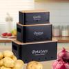 3 Pack Potato Onion Storage Canisters for Kitchen Use