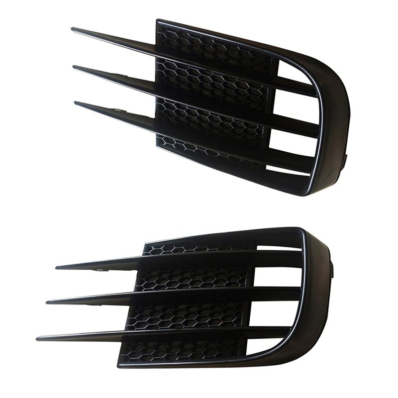 2 Pcs Front Bumper Grille Hoods Eyebrow Eye Wind Knife Cover Trim Fog Light Grille For Golf 6 MK6 VI GTI R R20