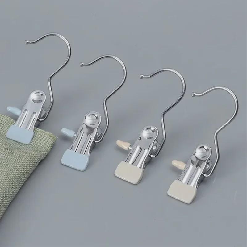 Multifunctional Stainless Steel Clip with Hook for Clothes and Accessories