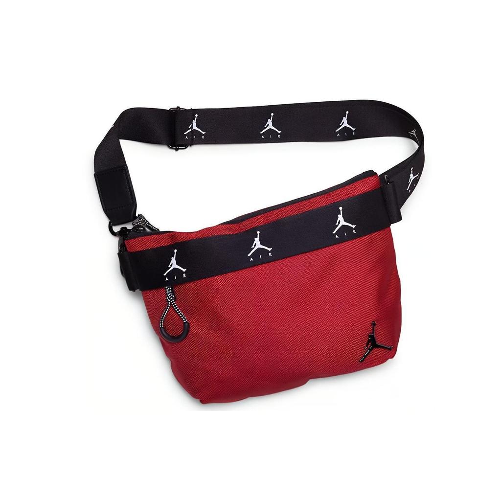 Jordan Flightman Logo Zipper Coated Canvas Waist Bag Chest Bag Shoulder Crossbody Bag Regular Unisex bags Red 9A0329-R78