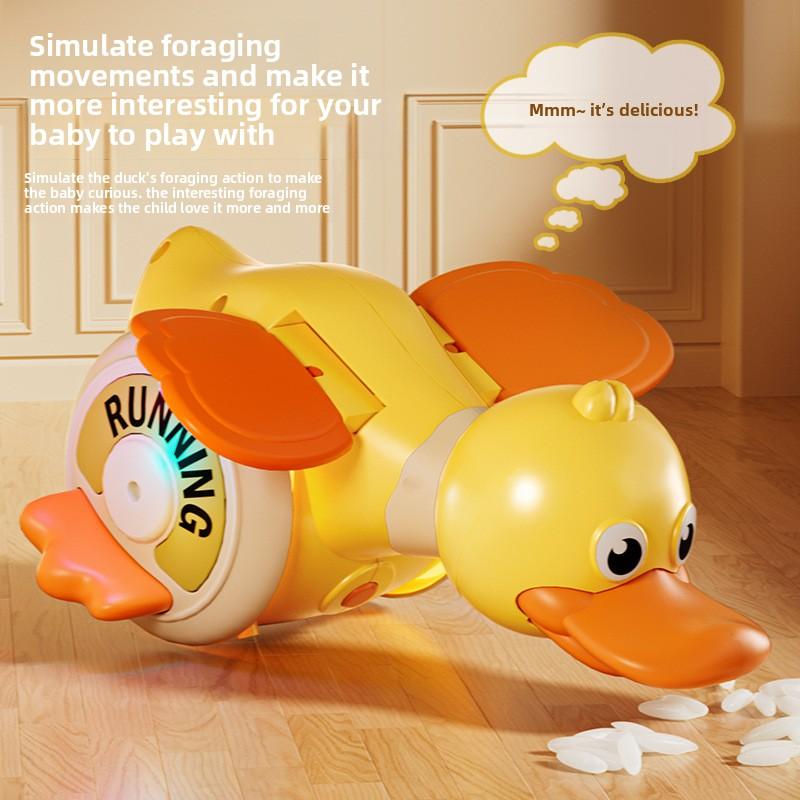 USB Direct charging electric rotating foraging duck rotating duck guide learning to climb toy