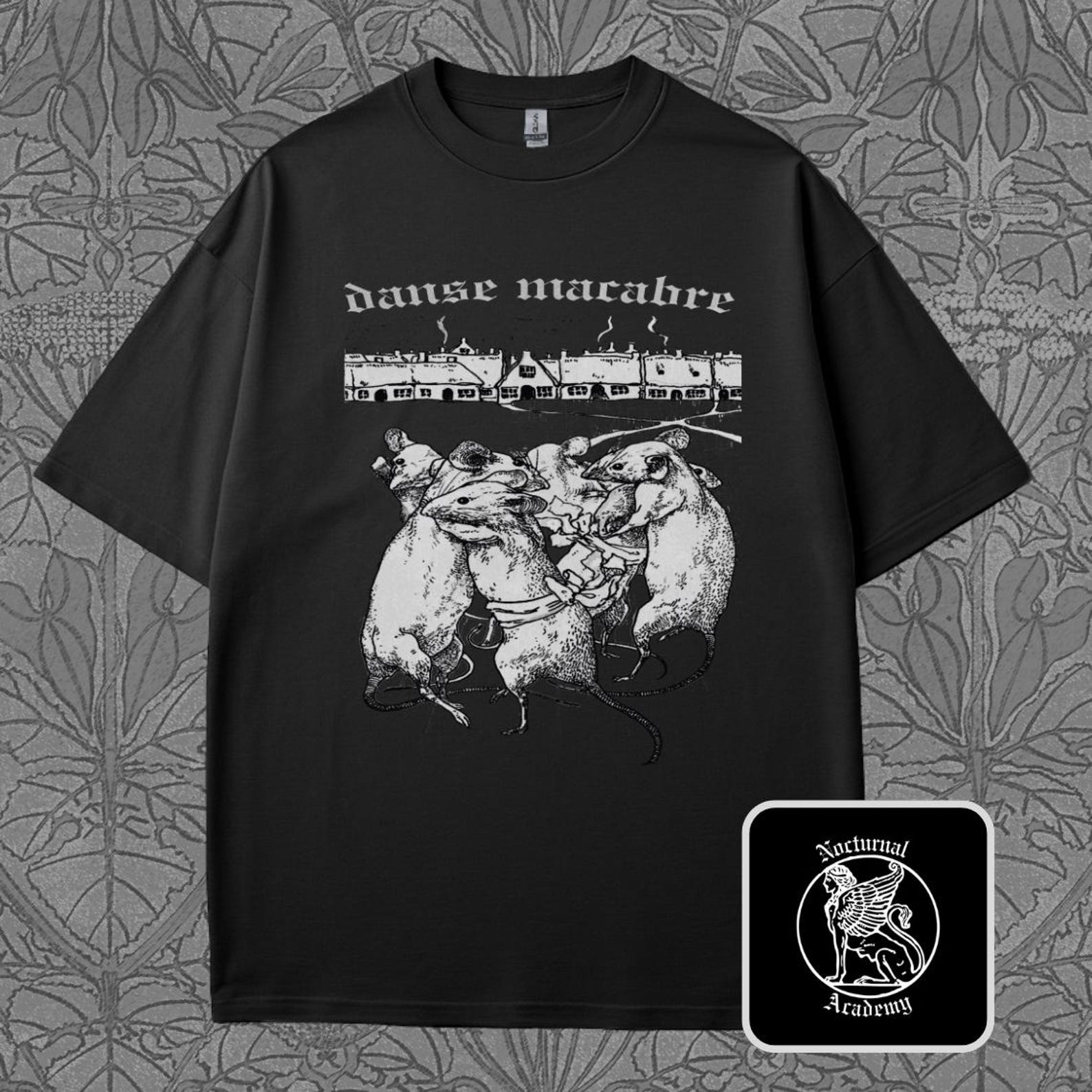 Danse Macabre T-Shirt: Dancing Rats Gothic Folklore Tee XL