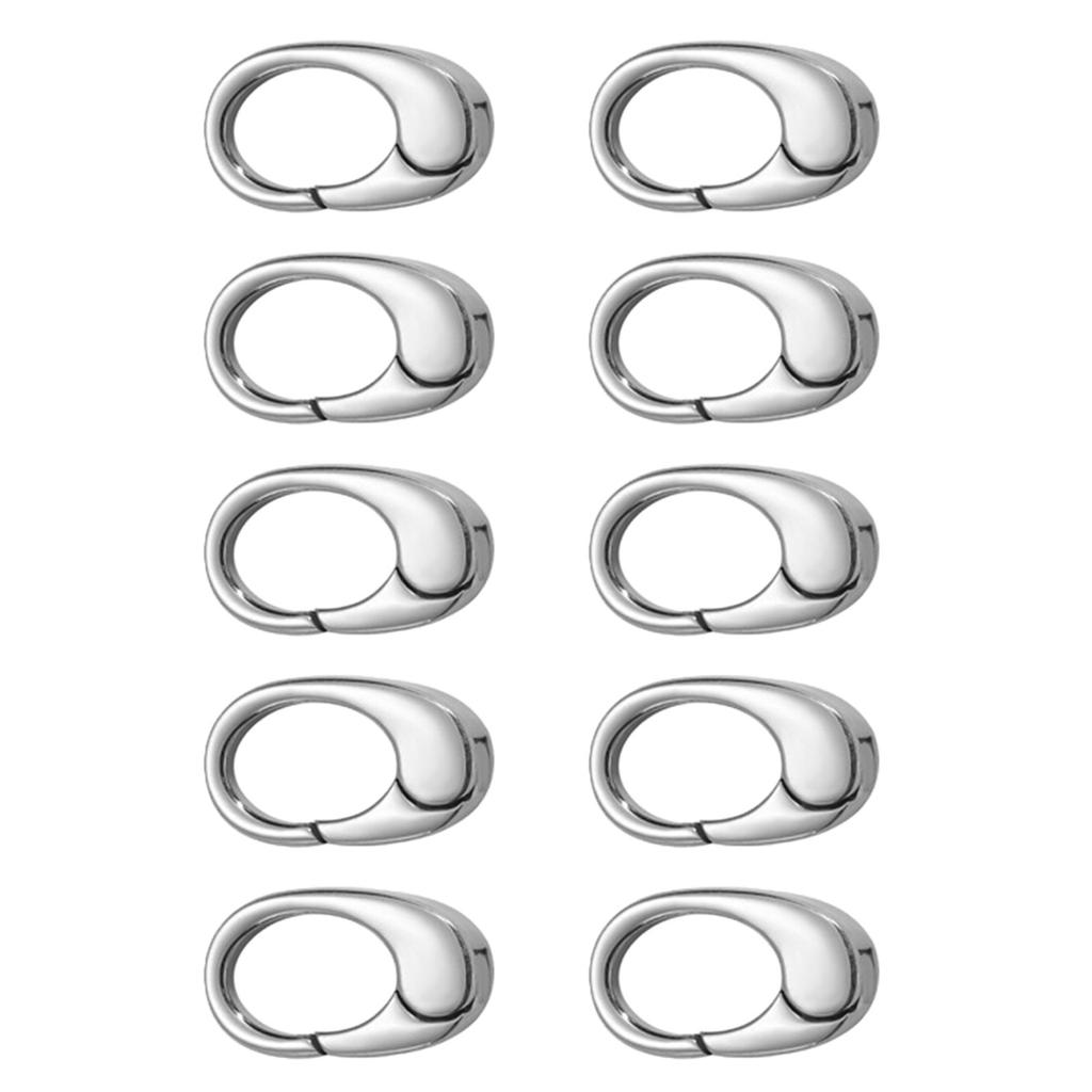 Sterlings Necklace Shortener Clasp Bracelet Extension Silver Clasp with Sturdy Stainless Steel for Jewelry Making