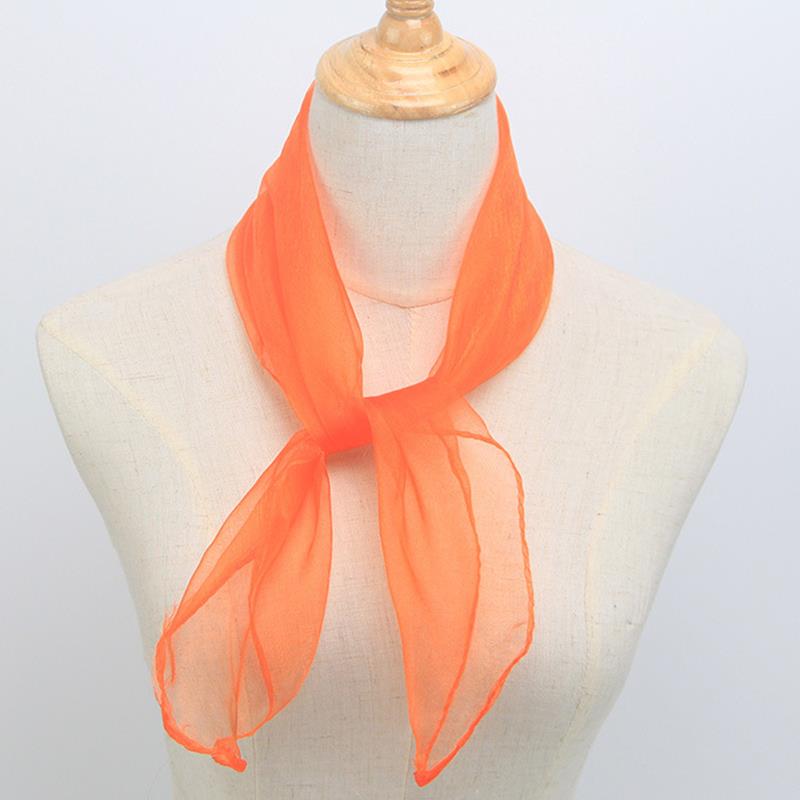 Free Shipping Silk Satin Hair Scarf Women Luxury Sunscreen Small Muffler Hijabs Head Neck Shawls Holiday Beach Vacation Scarves