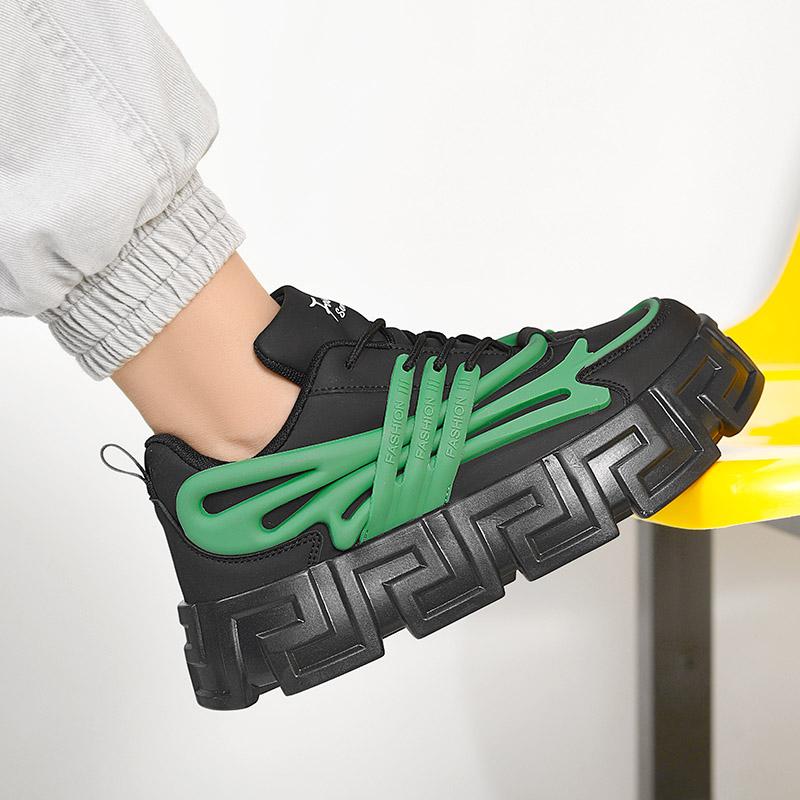 

Модне чоловіче дихаюче, легке та зносостійке 2024 весняне нове чоловіче повсякденне взуття, нековзка осінь, товста підошва, чоловічі кросівки 39