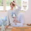 2025 Ribbed Cashmere Cartoon Pajamas Set for Women - Cozy Autumn/Winter Long Sleeve Pullover, Suitable for Both Indoor and Outdoor Wear