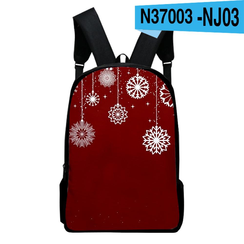 Classic Popular Merry Christmas Notebook Backpacks Pupil School Bags 3D Print Oxford Waterproof Boys/Girls Laptop Backpacks