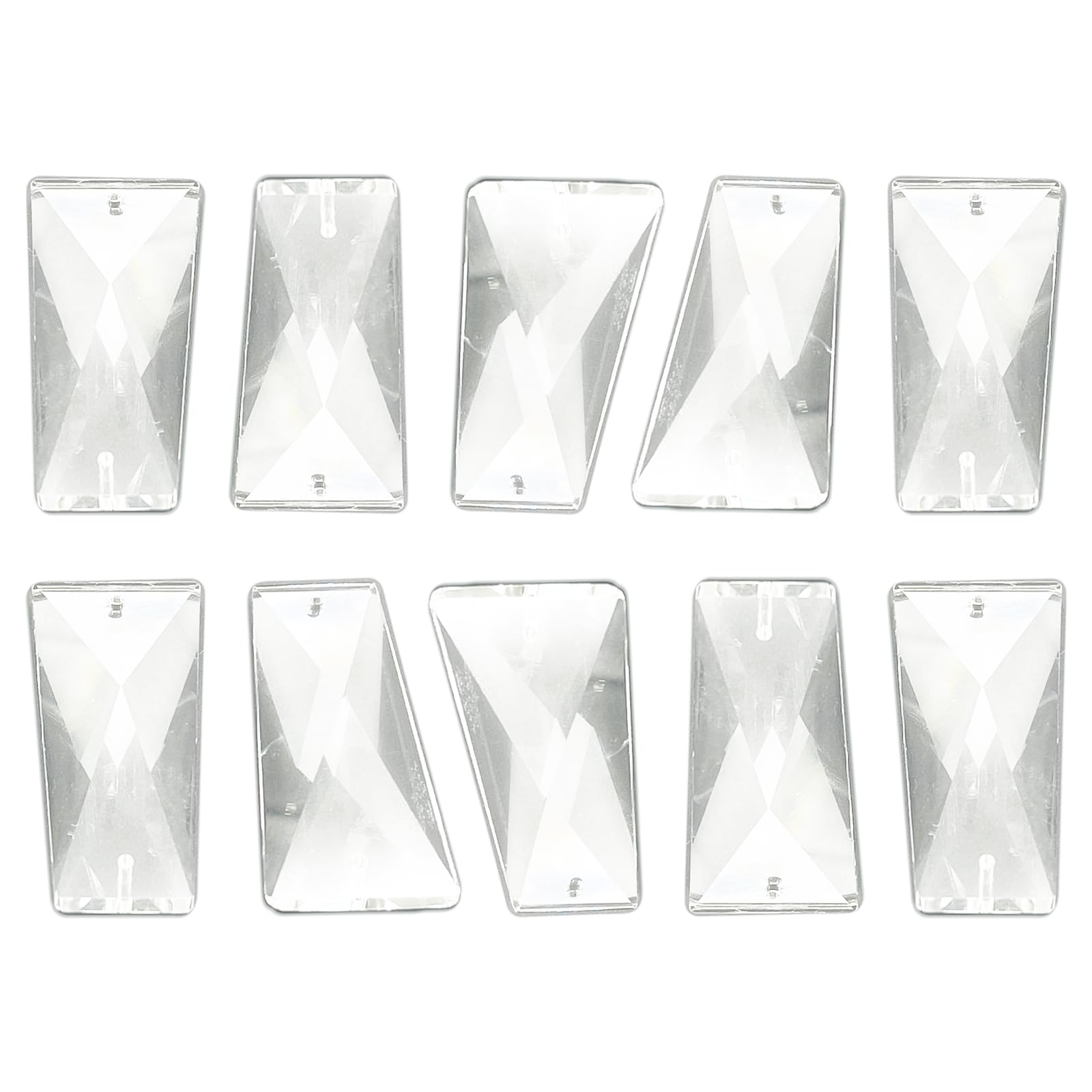 

Современная люстра La Terre из стеклянных бусин, квадратный кристалл, ремонт, сделай сам, ручная работа, с двумя отверстиями, аксессуары, украшение, ширина 36 мм, 85-385-CB, 10 штук