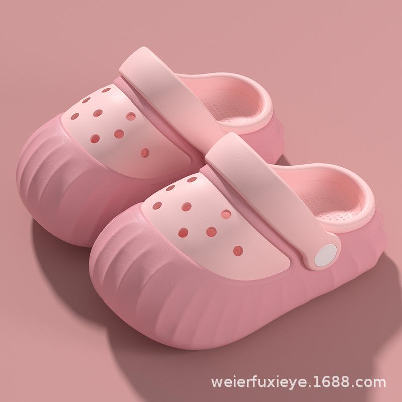 

Summer children s slippers, cute girls princess clogs, boys closed-toe non-slip soft-soled baby beach sandals 15Code【Inner Length14CM