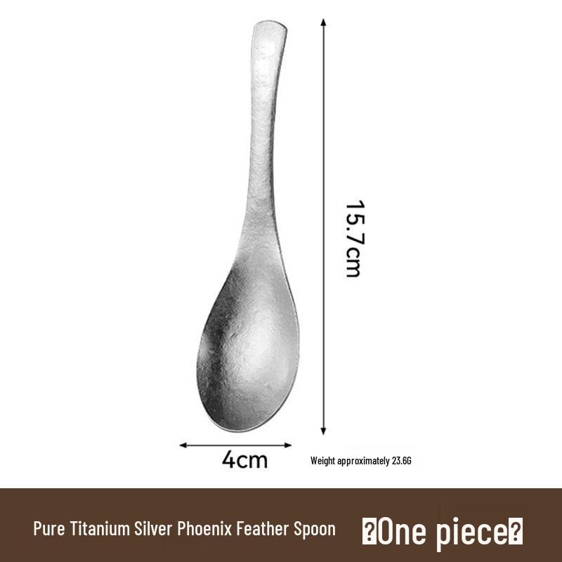 Pure Titanium Antibacterial Rice Bowl & Spoon Set - Gold/Silver, Child-Safe, Anti-Fall, Luxury Tableware.