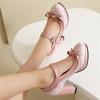 Móda Jaro Nové Lolita Boty Dámské Oxford Lodičky Roztomilé Vysoké Podpatky Retro Vintage Boty pro Ženy Mary Janes Kulatá Špička s Řemínkem kolem Kotníku