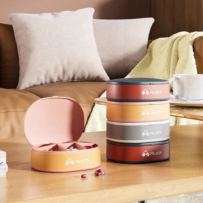 1 Pcs 6 Grids Medicine Box Pill Box Vitamins Container Travel Pills Case Storage Capsules Tablets Fish Oils Plastic Box Pill