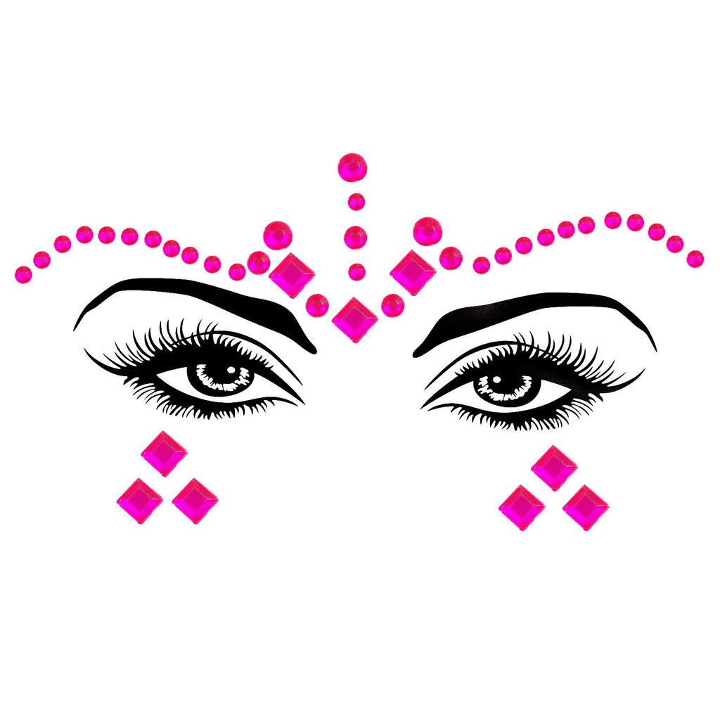 Crystal Tattoo Sticker Glitter Eyeliner Eyebrow Makeup Face Eyes Diamond Temporary Tattoo Rock Rhinestone 3D Eyeliner Stickers