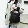 Casual Travel Backpack Lightweight Student Bookbag Urban Minimalist Canvas Bag with Zipper Waterproof Leisure Outdoor Bag