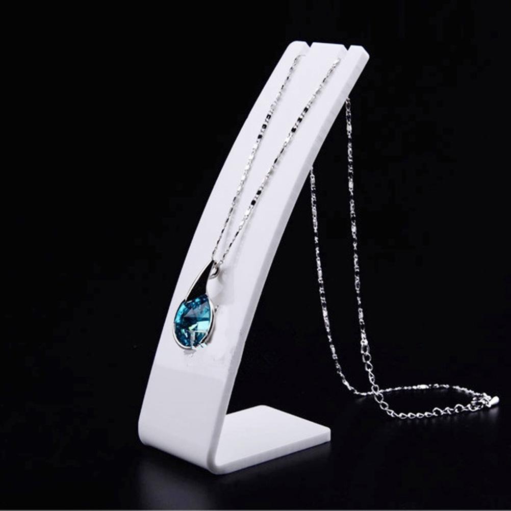 Buy 3pcs Acrylic Necklace Display Stand Pendant Chain Holder Jewelries
