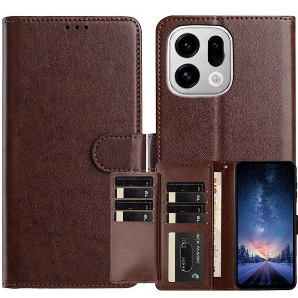 For Oppo Find X9 Pro 5G Wallet Phone Case Stand PU Leather Folio Flip Cover with 8 Card Slot