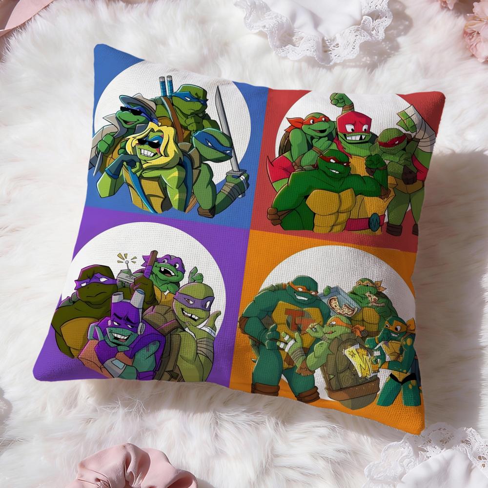 m-Mutant Ninja Turtles Cushion Cover Premium Comfort Reversible Pillow Cove -Two in One Design for Any Room & Car Interior