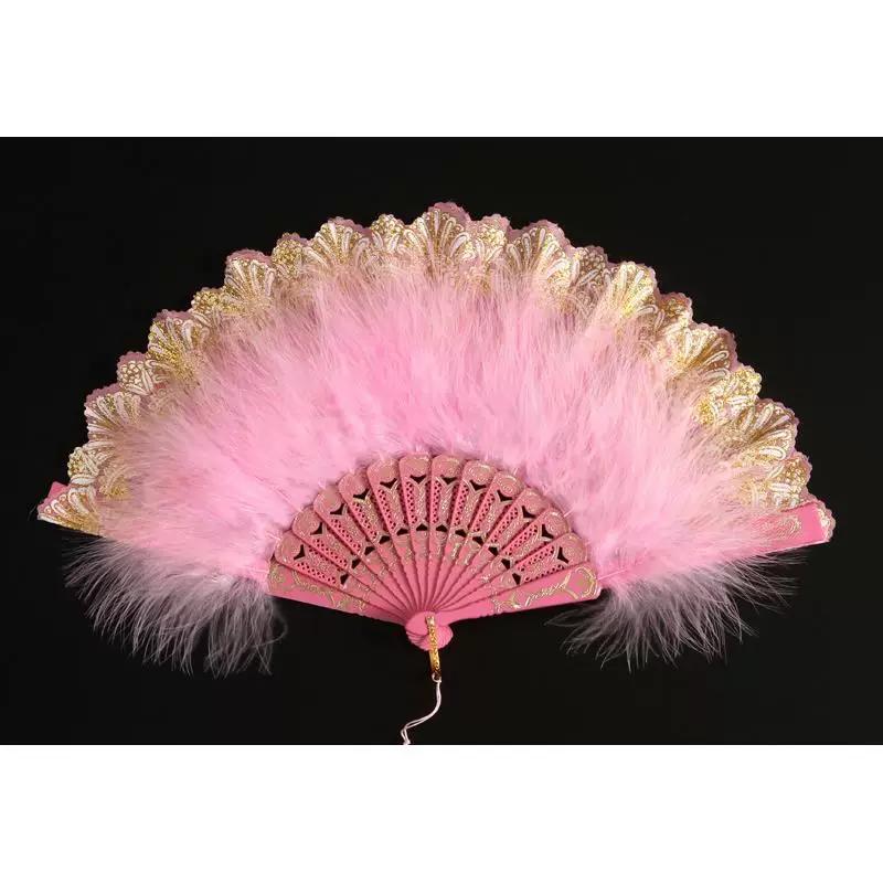 Japanese-Style Lolita Retro Black and White Lace Lolita Embossed Floral Folding Fan Tea Party Feather Fan