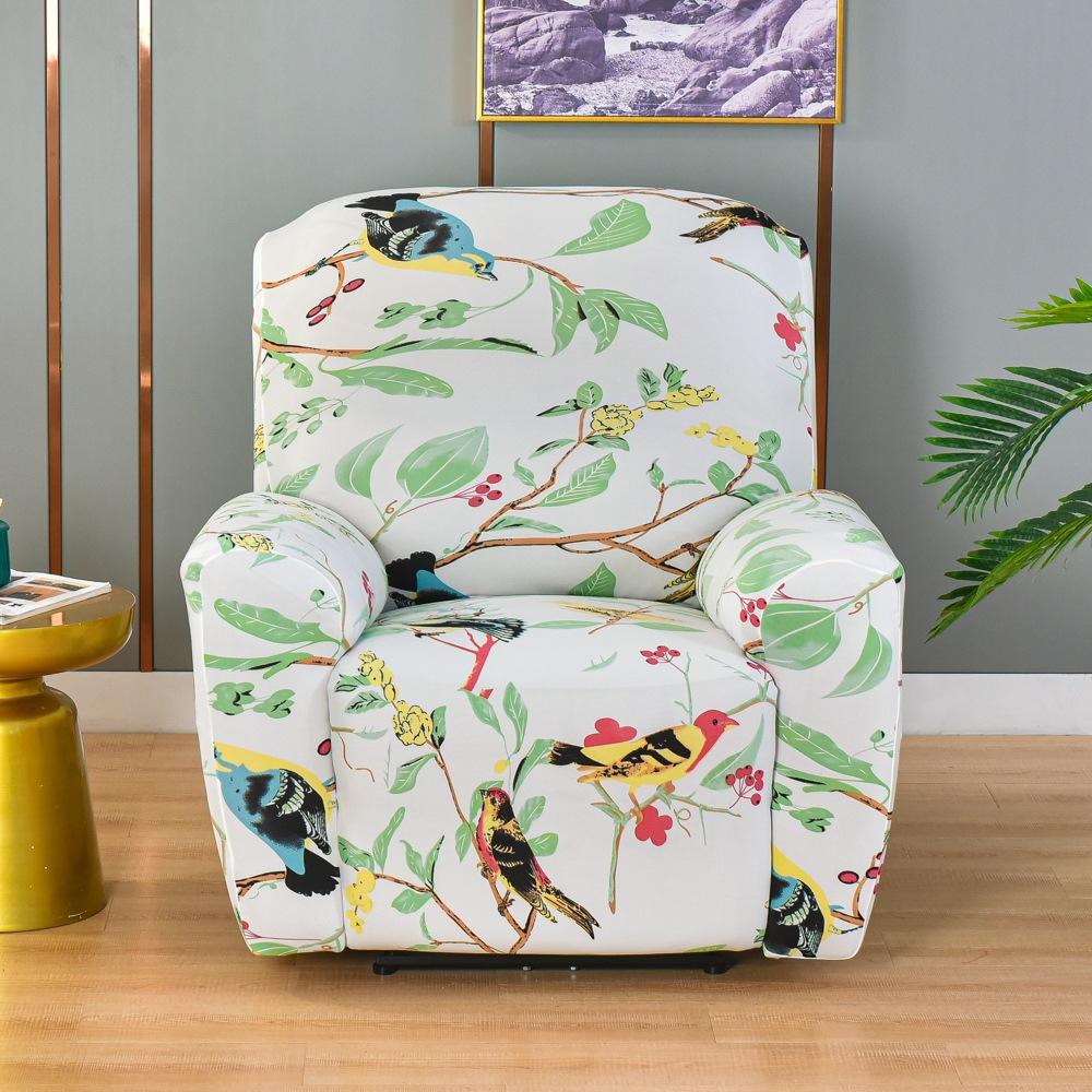 Elastic All-inclusive Sofa Recliner Cover, Printed Four-season Universal Function Single Sofa Cover
