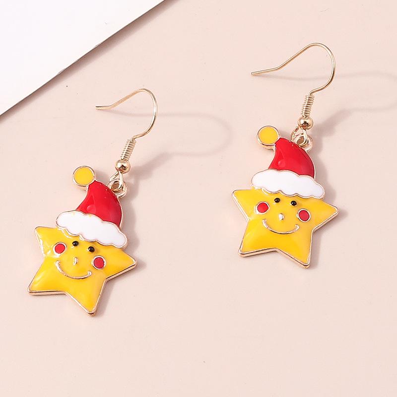 Weihnachtselch & Weihnachtsmann Schneeflocken-Ohrringe mit Persönlichkeit