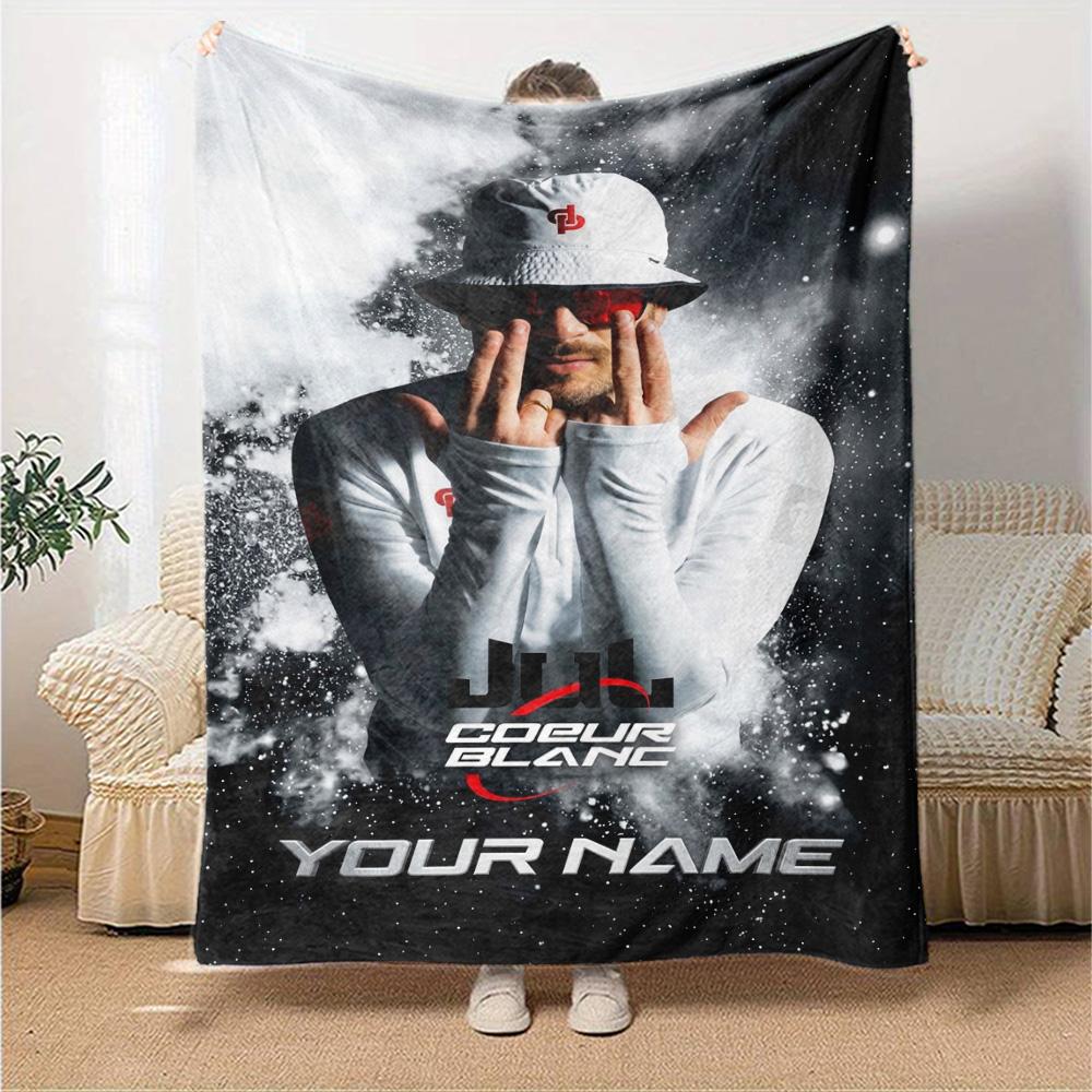 Name Custom Jul Album Print Flannel Blanket High Quality Warm Comfortable Cover for All Seasons Perfect for Gifts Home Decor