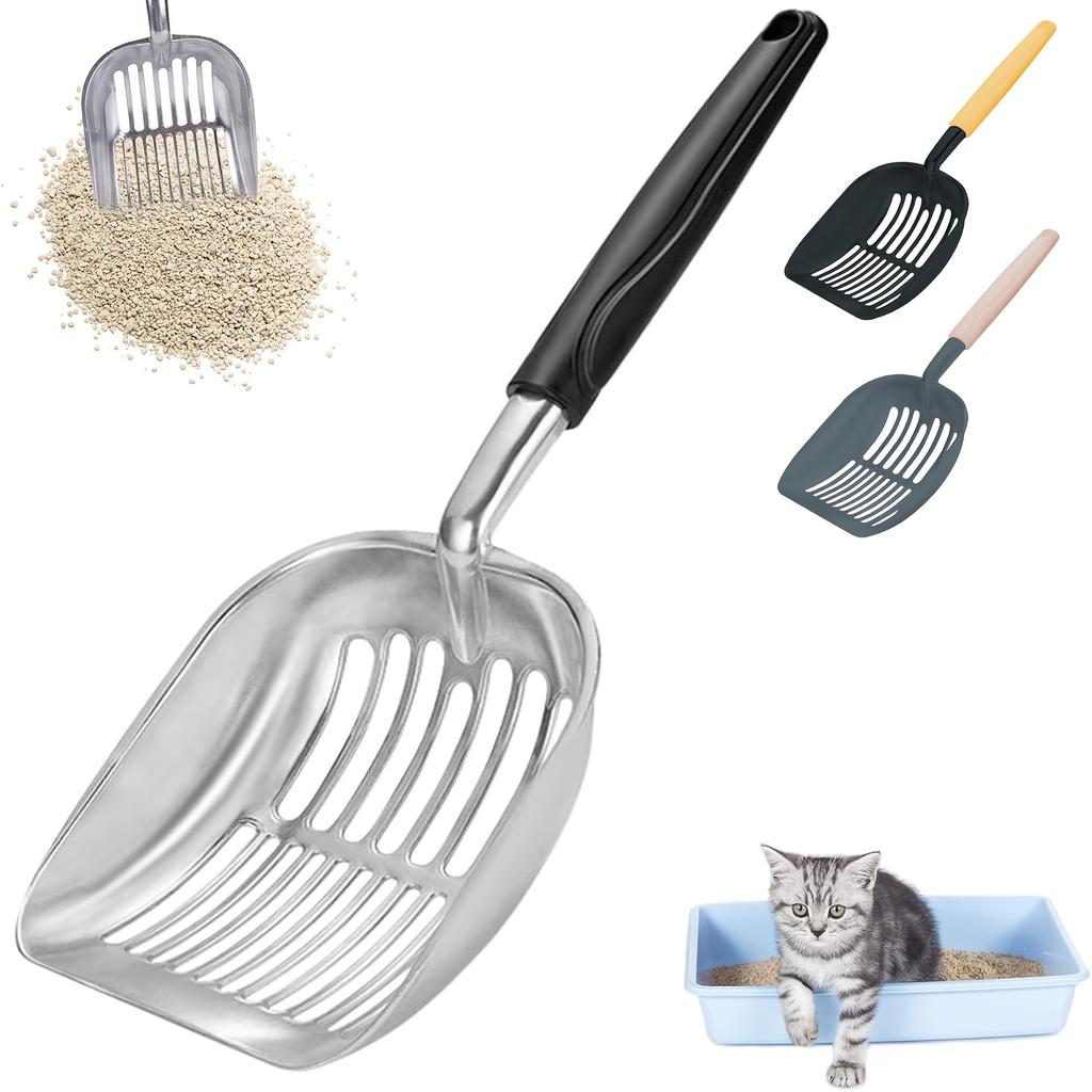 Cat Litter Shovel, Long-handled Cat Shovel, Aluminum Alloy Screen Metal Shovel,feces Screen,net Shovel,metal Cat Litter Shovel,cat Litter Basin Shovel