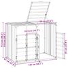 2 Ton Waste Bin Enclosure In Anthracite Grey 144 X 81 X 113 Cm Steel
