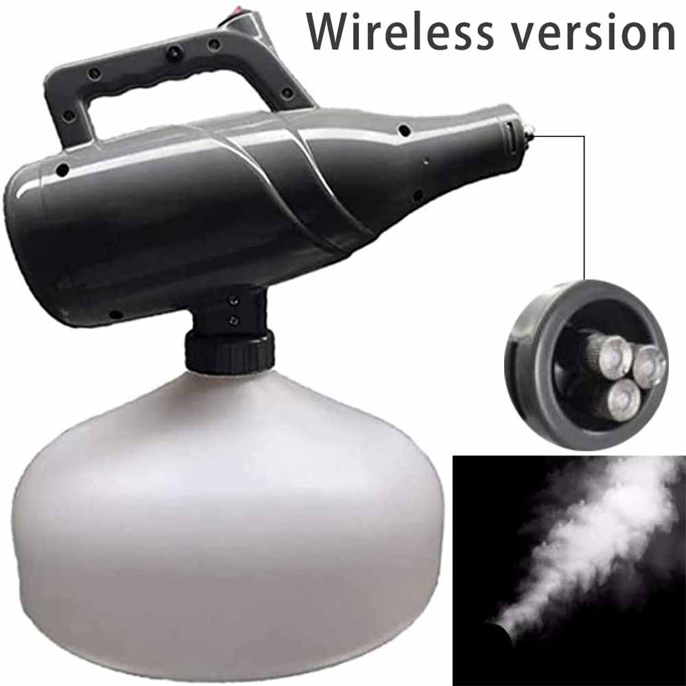 5L Portable Cordless Disinfection Sprayer 3 Nozzles Designed Fog Atomizer Chargeable Electrostatic Electric Fogger