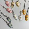 Cute Cat Pendant Phone Chain Strap Lanyard Kitten Keychain Backpack Ornaments