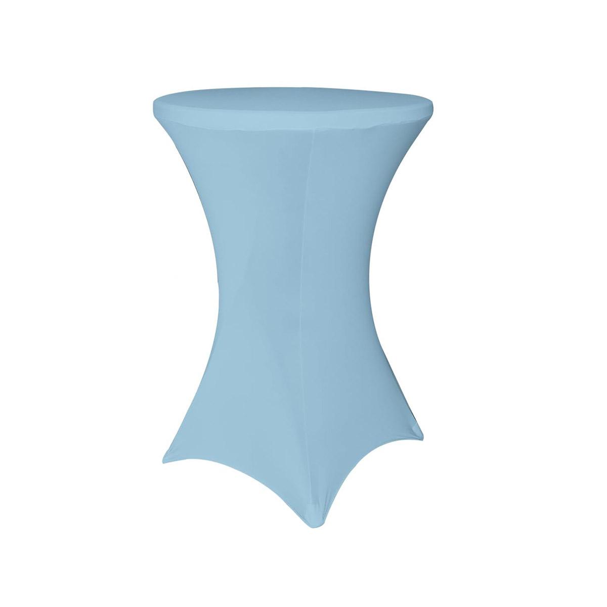 

Спандекс однотонные скатерти для стола, коктейльные скатерти на резинке, вечеринка, бар, свадьба, день рождения, банкет, круглые высокие эластичные скатерти 60cm(24inch)110cm(43in) небесно-голубой