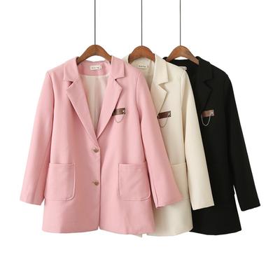 Μπλέιζερ Για Γυναίκες Ρούχα Μεγάλα Μεγέθη Φθινόπωρο Κομψό Σικ Ταιλιαριστό Γιακά Σακάκι Κοστούμι Μόδα