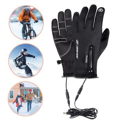 USB Touchscreen Handschuhe Winter Warme Elektrisch Beheizte Handschuhe Beheizte Motorradhandschuhe Winddichte Beheizte Handschuhe für Damen Herren