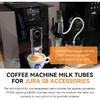 Milk Tube Hose Set with Jura Milk Pipe HP3 Connectors and Hose Brush for Jura Coffee Machines, Coffee Pipe Fit for Jura GIGA 6 10 W10 X5 S8 E8 Z10 Z8