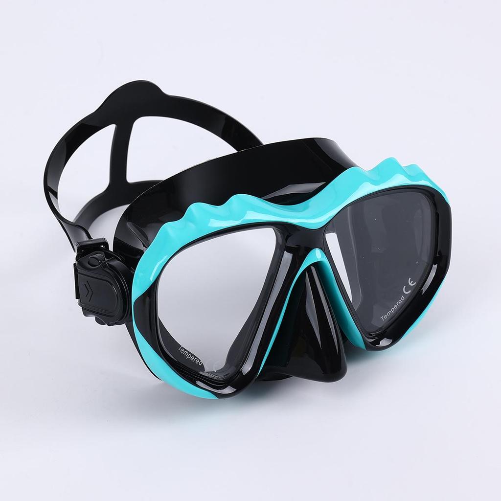 Maschera da Immersione in Silicone per Bambini e Adulti con Snorkel - Lente in Vetro Temperato HD, Montatura Grande